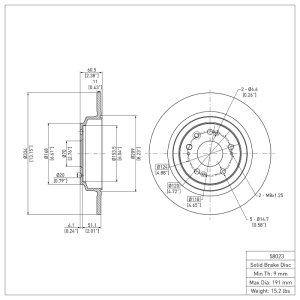 Acura TL Brake Rotor (1) - Rear - R1 Concepts - Plain - `09-`14
